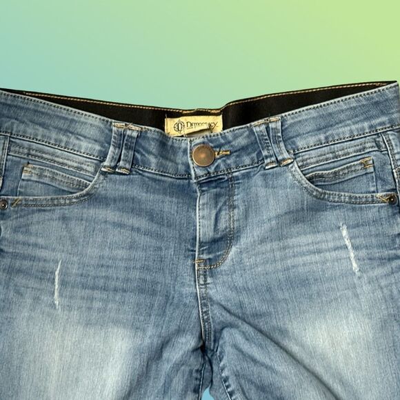 Democracy AbSolution Booty Lift Distressed Ankle Crop Jeans Size 10 34x26 #127 - Picture 3 of 6